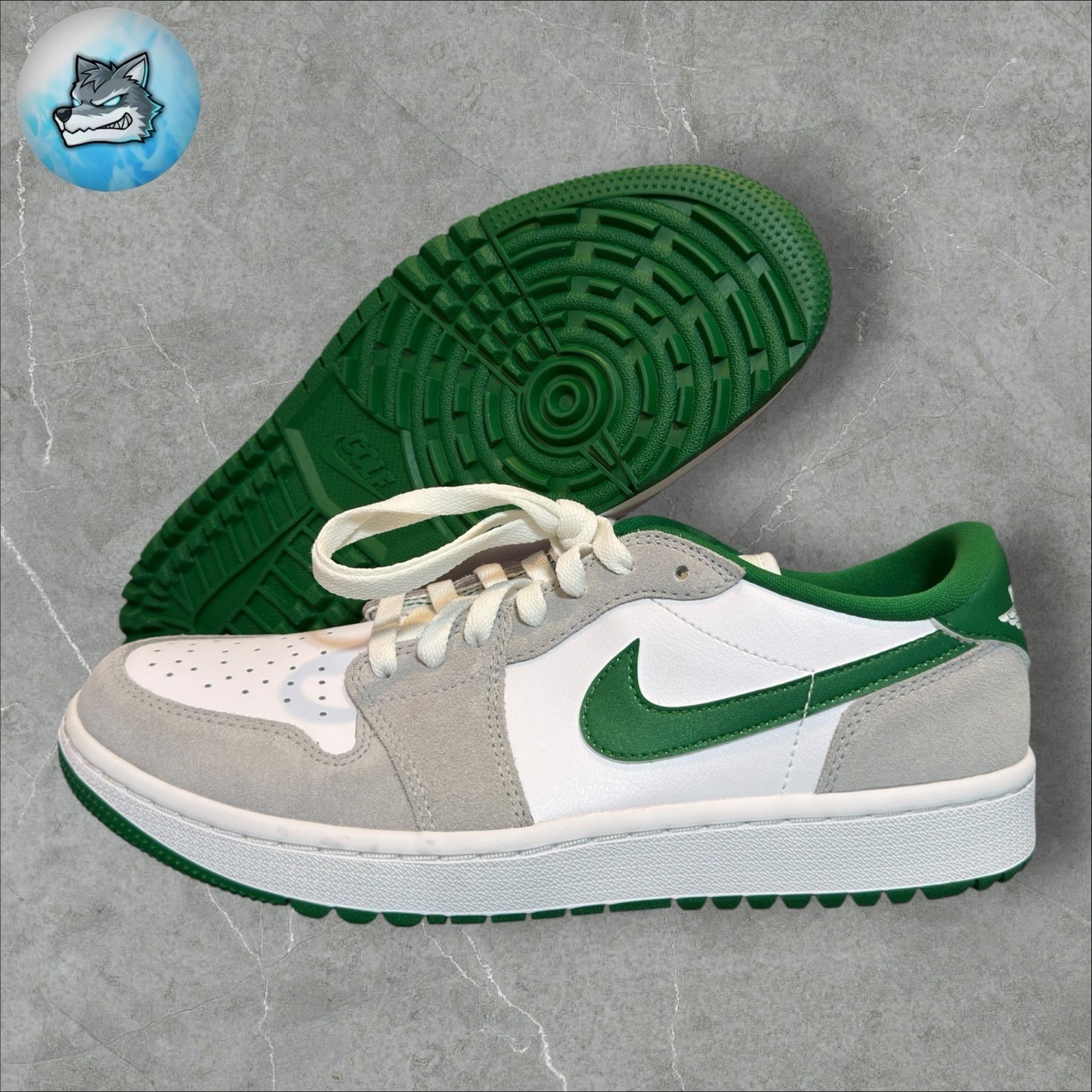 Nike Air Jordan 1 Low G Golf Pine Green White Smoke Grey Men Sz 9 New Dd9315-112